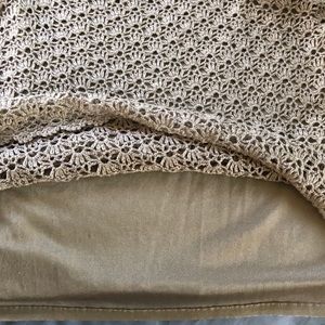 Kate Hill Tops - Kate Hill linen/Rayon crocheted sleeveless top Kate Hill Tops - Kate Hill linen/Rayon crocheted sleeveless top